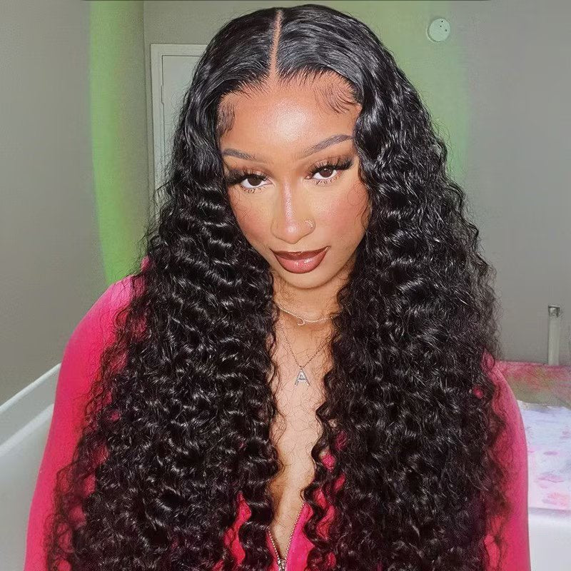 M-Cap Deep Curly 9x6 Pre-Bleached Tiny Knots HD Lace Wear Go Glueless Wig